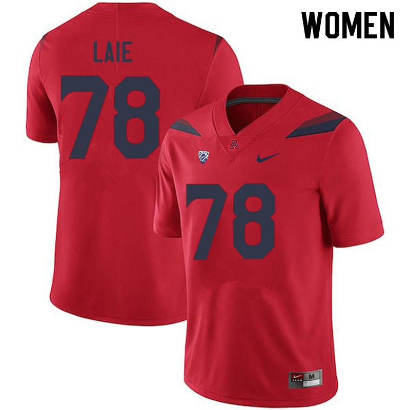 Women #78 Donovan Laie Arizona Wildcats College Football Jerseys Sale-Red - Click Image to Close